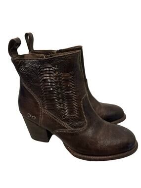 Bed|Stu Shrill Brown leather heeled ankle boots